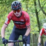 Spencer Corder under pressure from Sam Morris